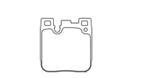 Thumbnail for Technical drawing Pagid 4933 brake pad with dimensions labeled