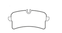 Thumbnail for Technical drawing of a pagid 4938 brake pad with dimensions 