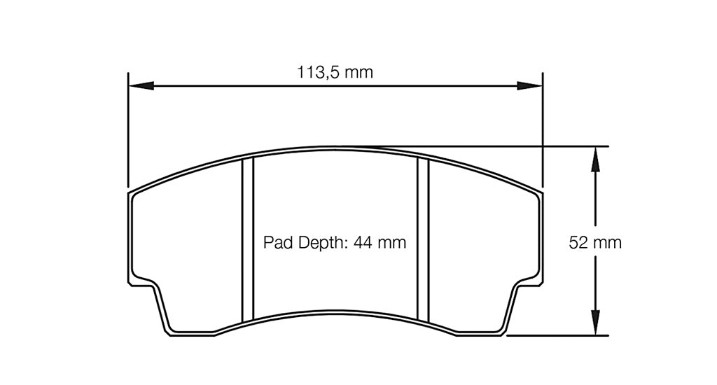 Pagid racing brakes pad shape no. 2127