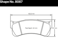 Thumbnail for Pagid_8087_Pad_Shape_Dimensions_Image