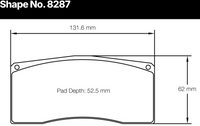 Thumbnail for Pagid_8287_Pad_Shape_Dimensions_Image