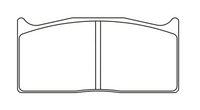 Thumbnail for A black and white technical line drawing showing the dimensions of a brake pad, with labels indicating 100 mm width, 47 mm height, and 43 mm pad depth.