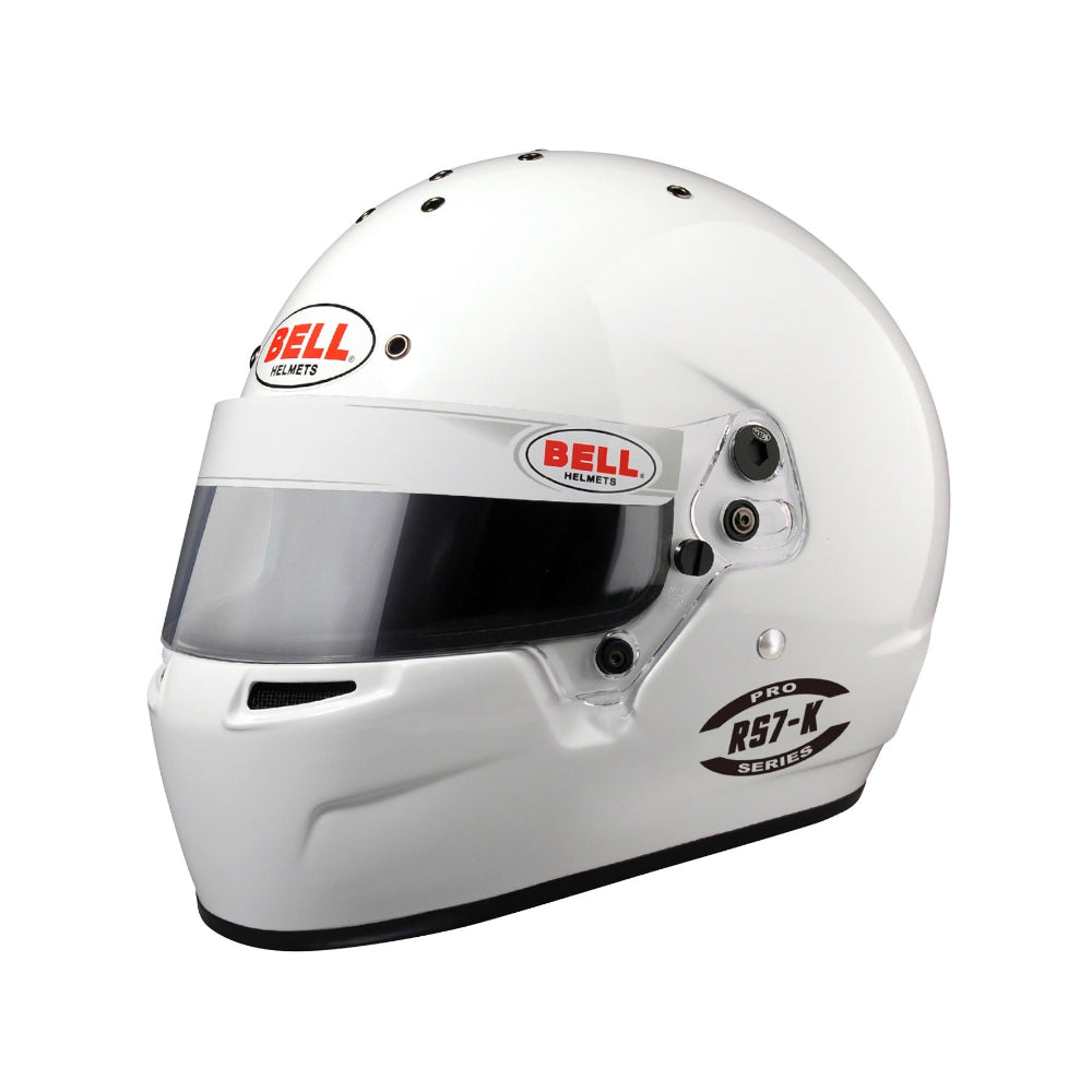 Side pic of the Bell rs7 K karting helmet 