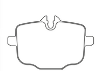 Thumbnail for Technical dimension diagram of a brake pad showing measurements: 116 mm width, 73 mm height, and pad depth of 63 mm, with black line art on a white background.