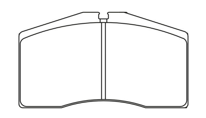 Black and white technical line drawing of a Race Technologies 2210 brake pad cross-section with dimension annotations showing 132 mm width, 75 mm height, and pad depth 61 mm.