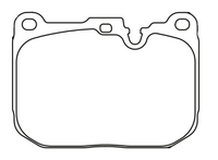 Thumbnail for Race Technologies 2416 Brake pad Technical dimension diagram of a brake pad showing measurements: 114,5 mm width, 83 mm height, and pad depth of 70 mm, with line drawings on a white background.