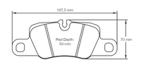Thumbnail for Race Technologies 2425 Brake Pad