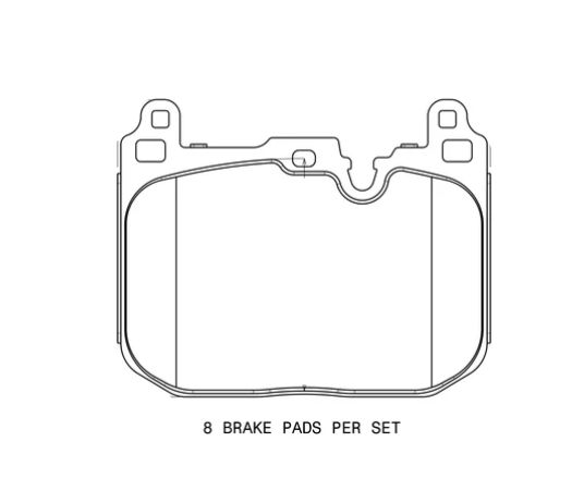 Technical dimension diagram of Race Technologies P1017 brake pads showing measurements 114.7, 91.