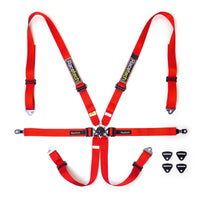 Thumbnail for Racetech Pro International 6 Point Lightweight GT Harness Red Porsche Style