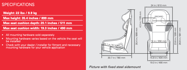 Recaro-Pro-Racer-SPG-ORV-XL-Racing-Seat-Dimensions-Image