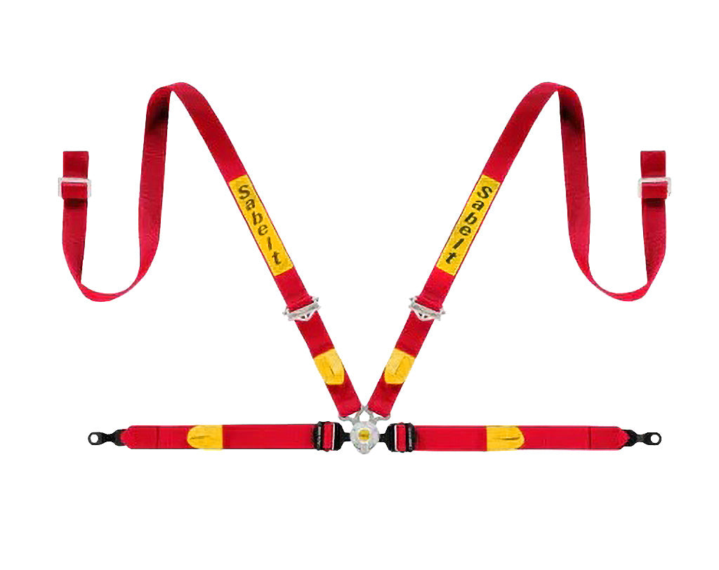 Sabelt 4-point Porsche harness in red