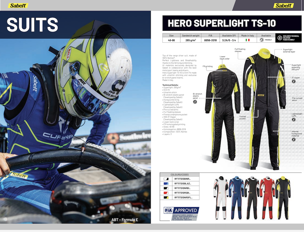 Sabelt Hero Superlight TS-10 Driver Suit