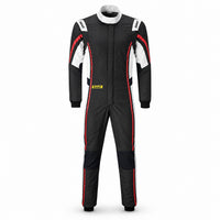 Thumbnail for Sabelt TS-10 black and red driver race suit with white shoulder accents on a clean white background