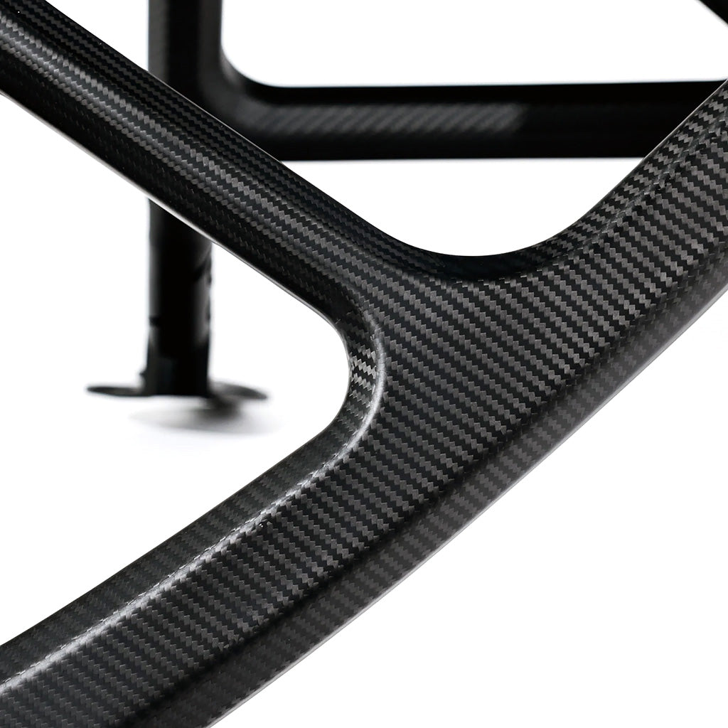 SilverRocket carbon roll cage symmetrical design for left- and right-side occupants

