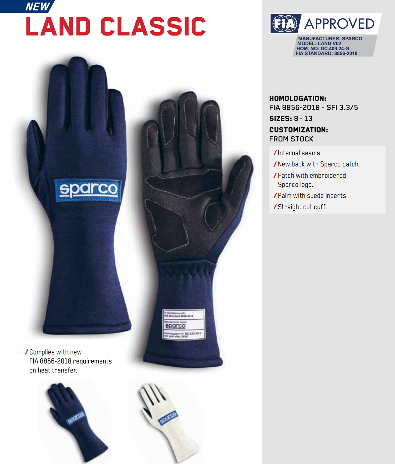 Sparco-Land-Classic-race-glove-discount-price-sale-deal-best-offer-Image