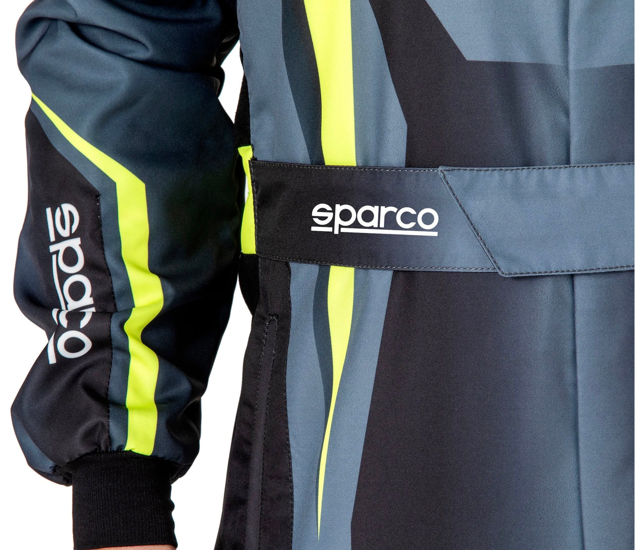 Sparco-Prime-K-Advanced-Kart-Race-suit-black-grey-discount-offer-deal-best-price-front-closeup-image