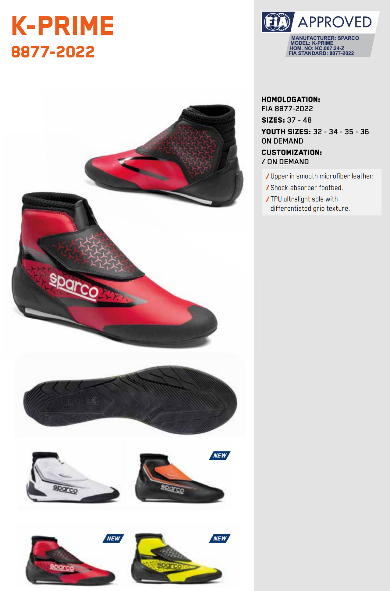 Sparco K-Prime Kart Racing Shoe