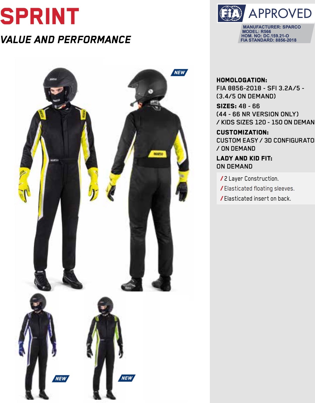 Sparco Sprint Pro Driver Race Suit