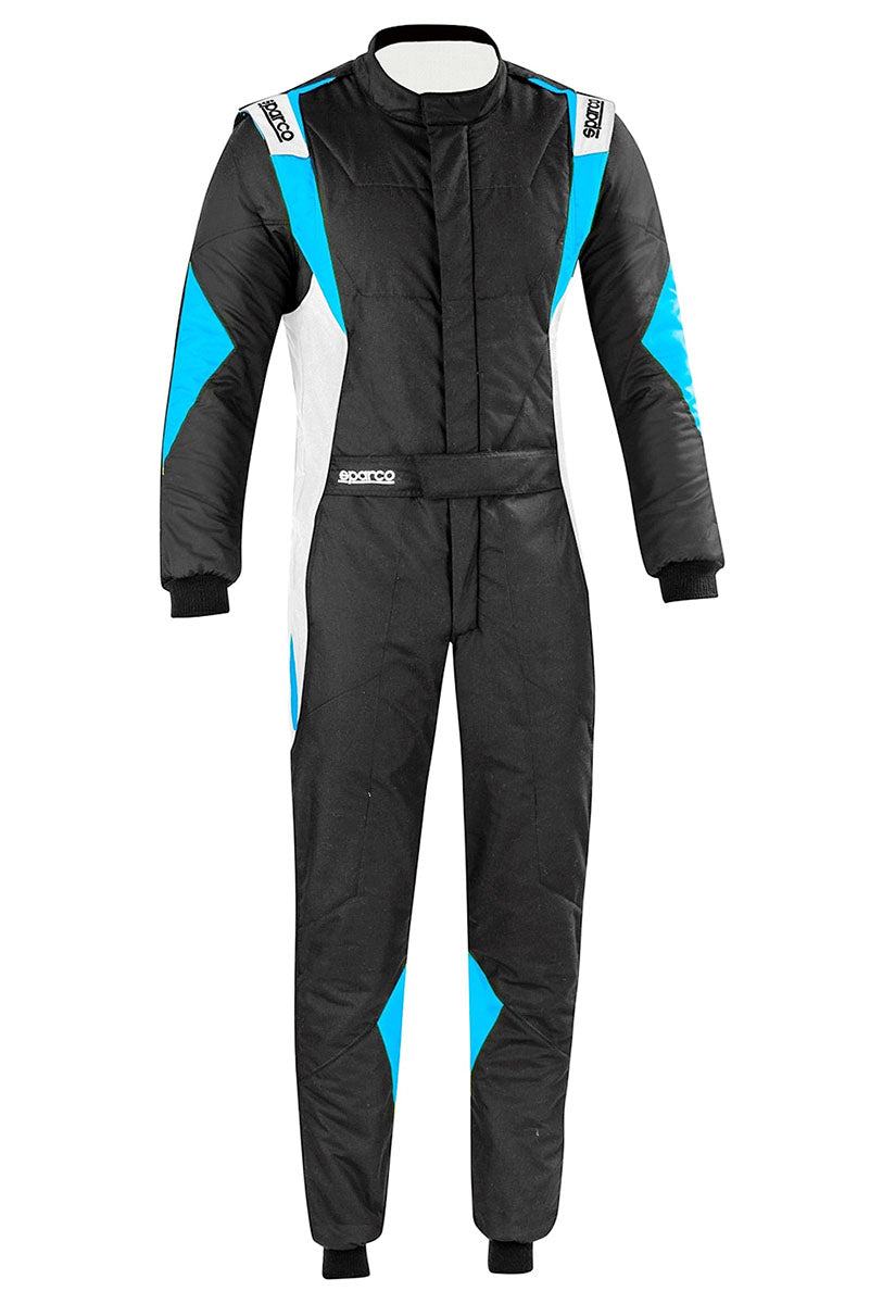 Sparco-Superleggera-Race-Suit-Black/Blue-Front-Image