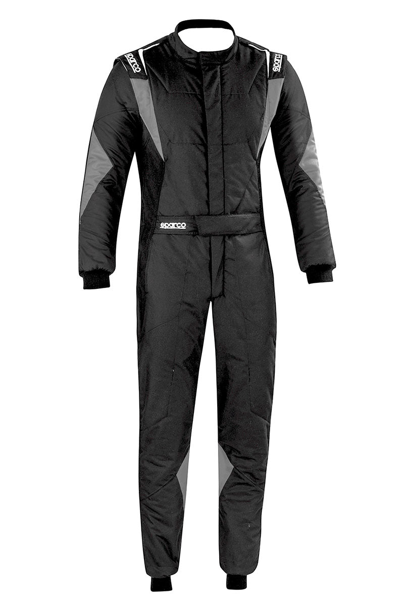 Sparco-Superleggera-Race-Suit-Black/Grey-Front-Image