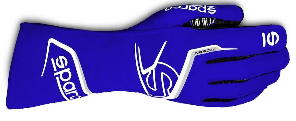 Sparco Arrow-K Kart Racing Glove - Blue / White 002557BMBI Front Image