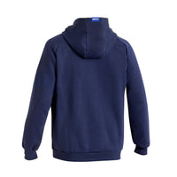 Thumbnail for Back view of navy Sparco Gulf Hooded Full Zip highlighting hood structure and simple rear profile.


