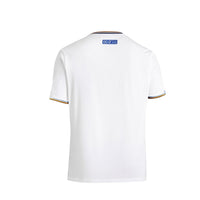 Thumbnail for Back view of a white Sparco Gulf Heritage T-shirt featuring a blue Sparco logo at the upper back and contrast trim on the sleeves and neckline.