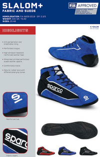 Thumbnail for Sparco Slalom+ Fabric Racing Shoes