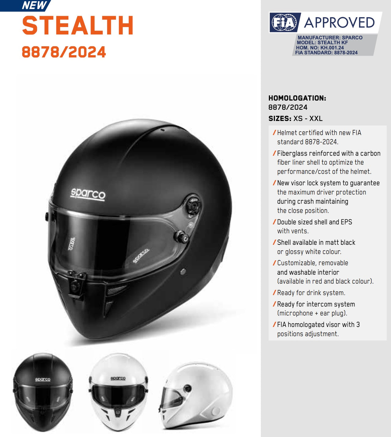 cost of a motorcycle helmet Sparco Stealth KF Karting Helmet