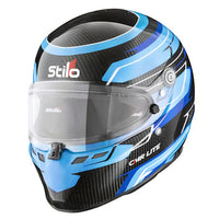 Thumbnail for Stilo ST6 CMR Carbon Lite Blue karting helmet with lightweight carbon shell and FIA CMR approval