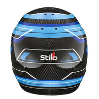 Thumbnail for Stilo ST6 CMR Carbon Lite Blue carbon fiber karting helmet for competitive youth kart racing
