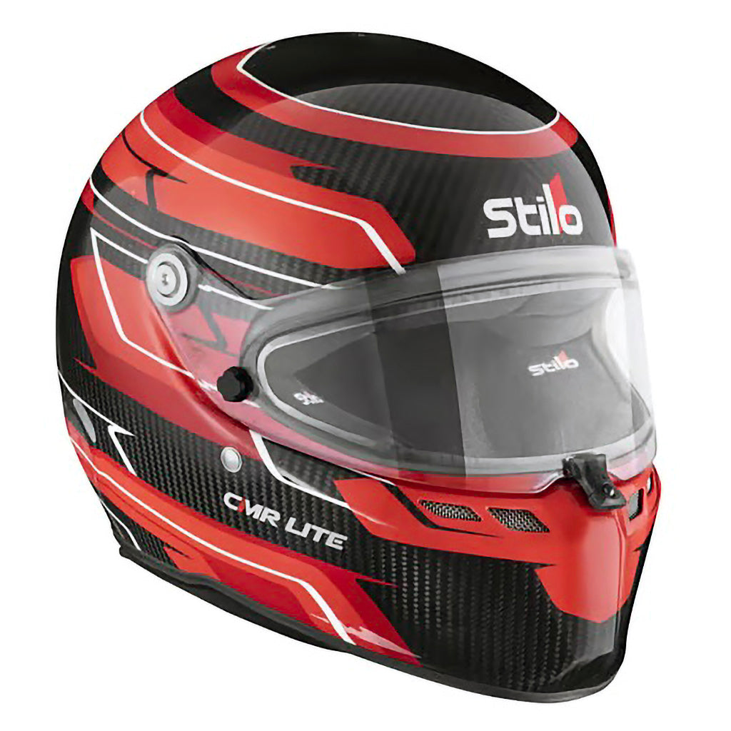 Stilo ST6 CMR Carbon Lite Kart Racing Helmet Red Graphic | Snell-FIA CMR-2016
