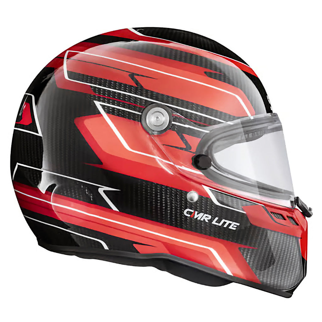 Stilo ST6 CMR Carbon Lite Kart Racing Helmet Red Graphic | Snell-FIA CMR-2016