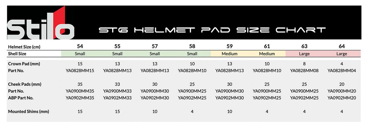 helmet size chart ls2 Stilo ST6 GT SA2025 Racing Helmet in stock @ Competition Motorsport