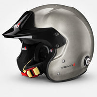 Thumbnail for Stilo Venti4 Trophy Jet Titanium SA2025 FIA 8859 Helmet No Hans enhanced front angle product image-image