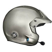 Thumbnail for Stilo Venti4 Trophy Plus Titanium SA2025 FIA 8859 Rally Helmet left side profile with rally communication microphone-image