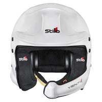 Thumbnail for Stilo Venti4 WRC Composite White SA2025 FIA 8859 helmet front view with open face interior-image
