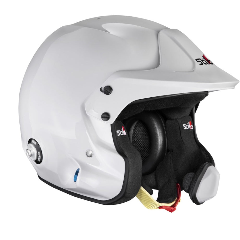 Stilo Venti4 WRC Composite White SA2025 FIA 8859 rally helmet rear left interior view-image