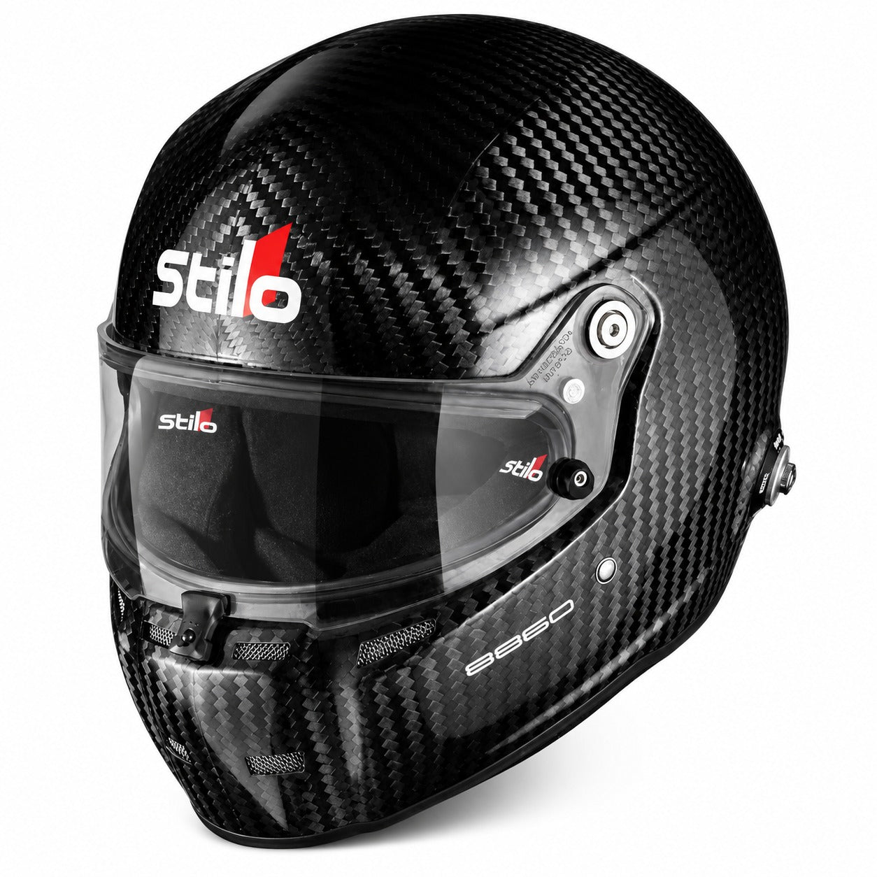 tilo Helmets ST5 FN 8860-2018 carbon racing helmet angled right front view-image