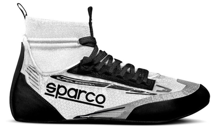 Side view of the Sparco Superleggera Racing Shoes, emphasizing its aerodynamic design and fit for high-speed track performance Image