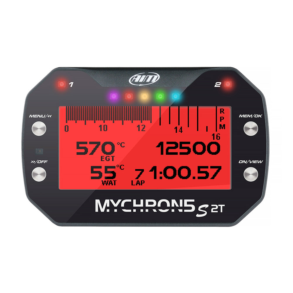 AiM Sports MyChron5S 2T Dual-Temperature Karting Dash and Data Logger