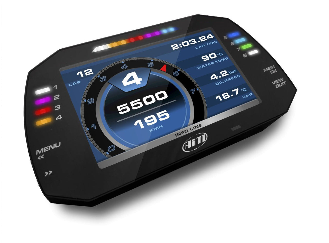 AiM Sports MXG 1.2 Large Color TFT Dash and Data Logger - Competition Motorsport