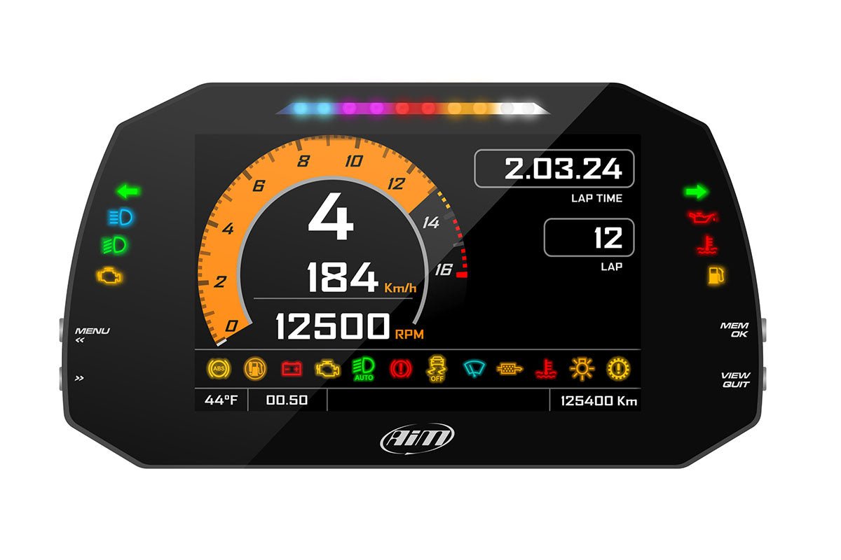 AiM Sports MXG 1.3 Strada Large Color TFT Dash - Competition Motorsport
