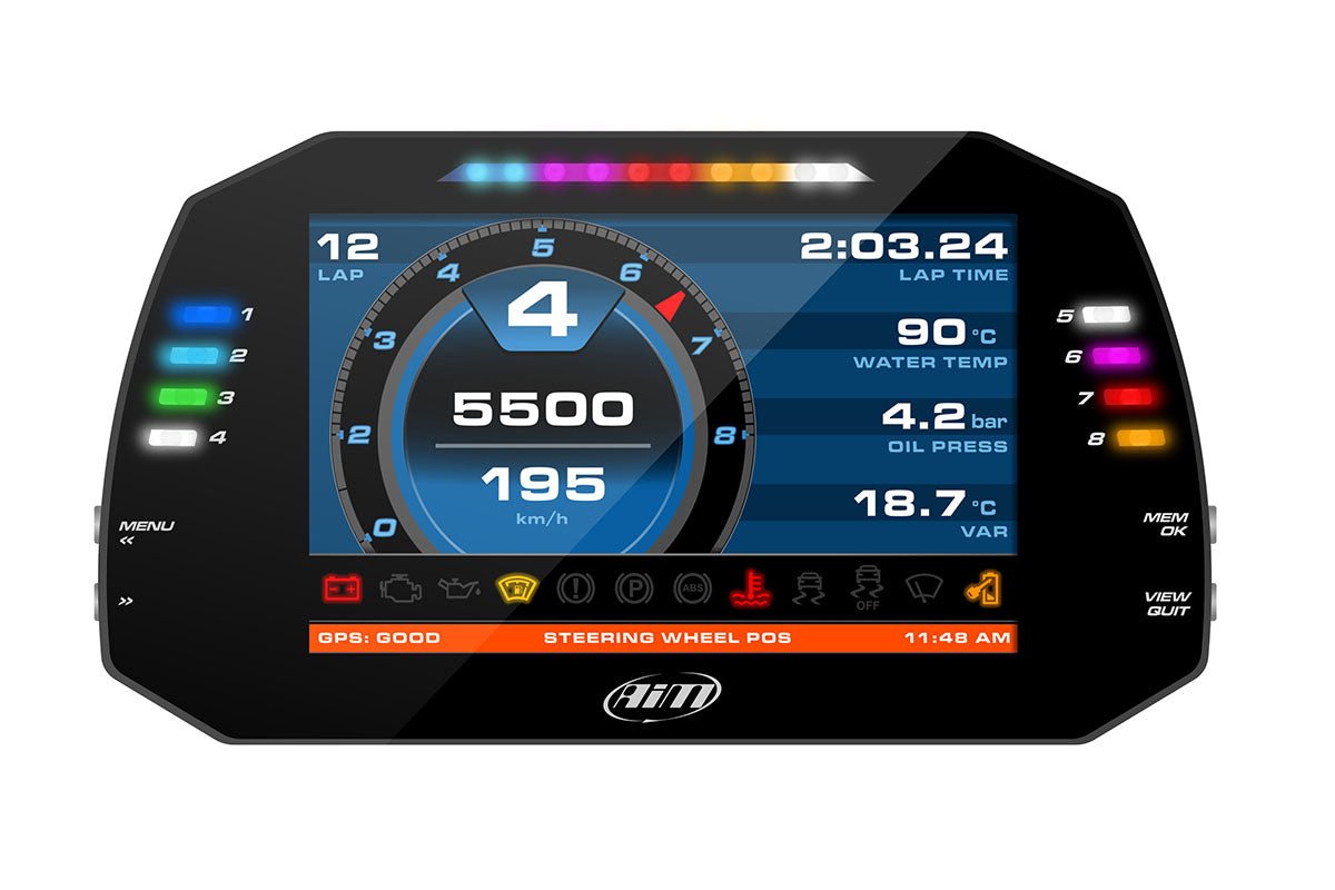 AiM Sports MXG 1.3 Strada Large Color TFT Dash - Competition Motorsport