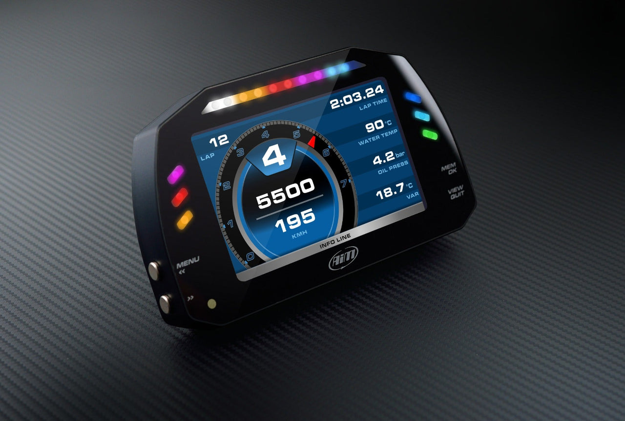 AiM Sports MXS 1.2 Compact Color TFT Dash And Data Logger - Competition Motorsport