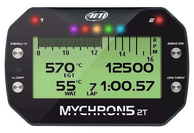 AiM Sports MyChron 5S 2T Dual-Temperature Karting Dash and Data Logger - Competition Motorsport