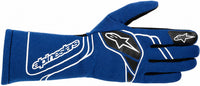 Thumbnail for Alpinestars blue racing glove with white and black accents on a white background