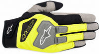 Thumbnail for Alpinestars Engine Pit Gloves in black, grey, and fluorescent yellow facing right