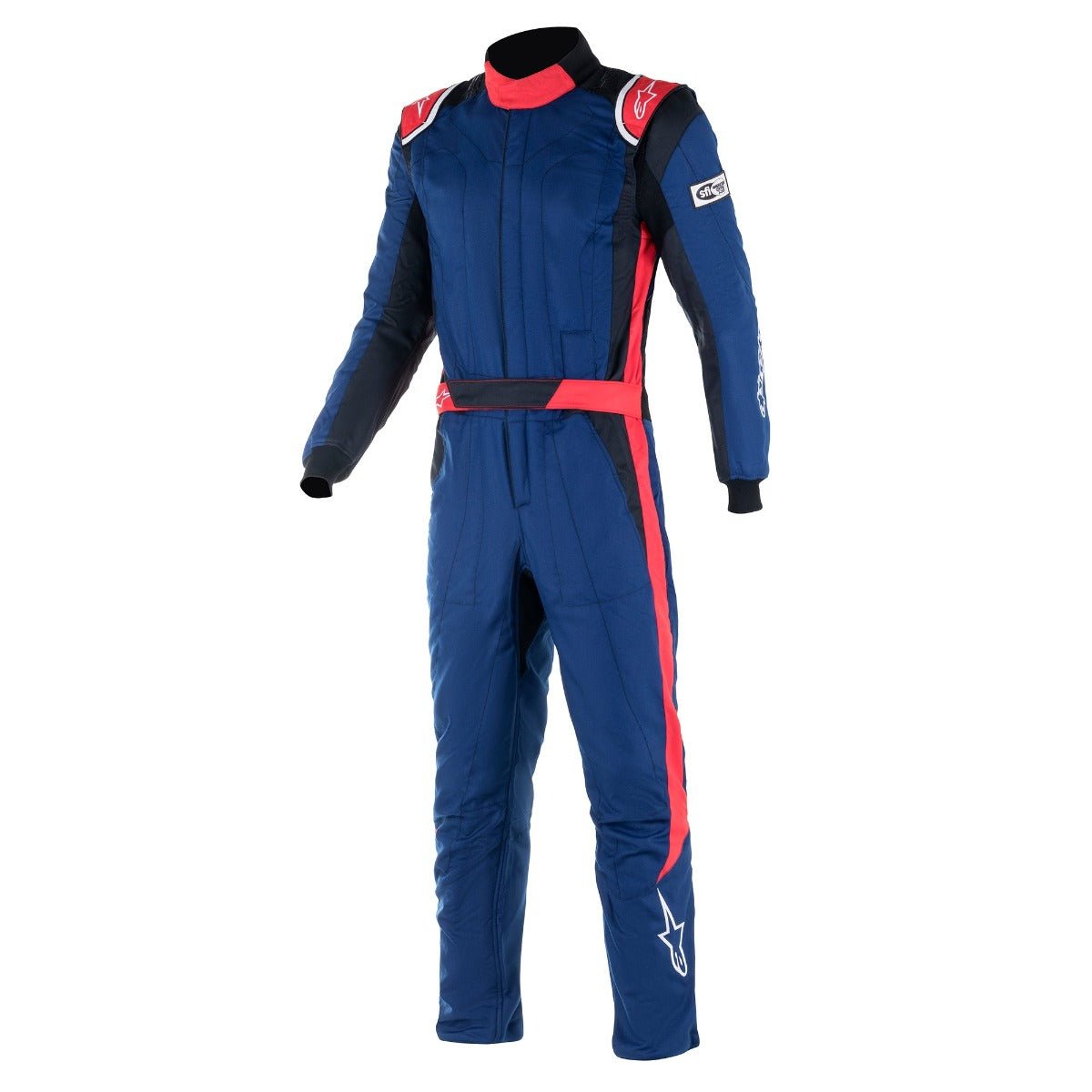 ALPINESTARS GP PRO COMP V2 RACE SUIT BLUE RED FRONT IMAGE