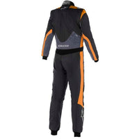 Thumbnail for Back view of the Alpinestars GP Pro Comp V2 fire suit in black, orange, and grey.